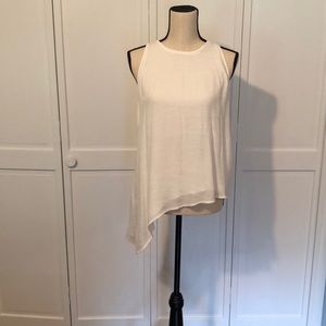 Asymmetrical off white top